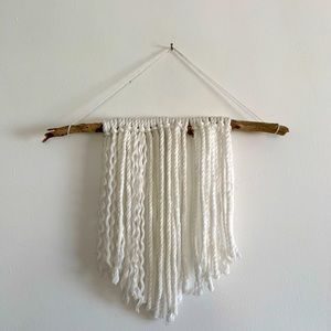 Small Handmade boho macramé drift wood hanger